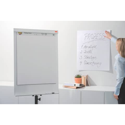 Blocchi lavagna Post-it® Meeting Chart bianco 63,5x77,5 cm 30 fogli Promo Pack 2+1 GRATIS - 7000081684